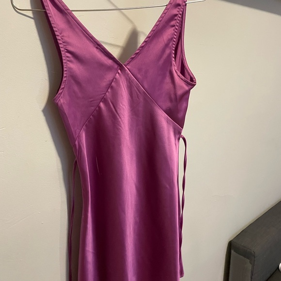Princess Polly Satin Magenta Slip Dress - Picture 2 of 9